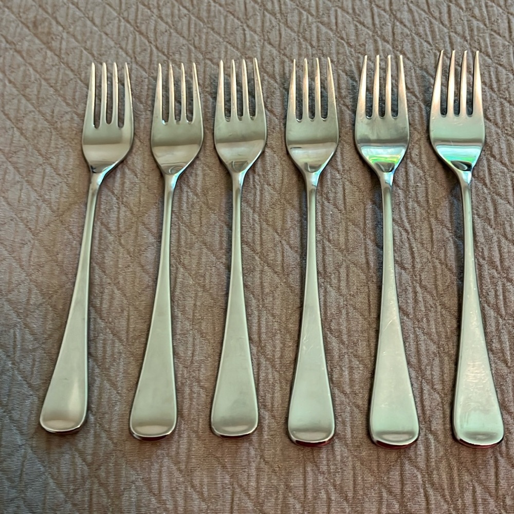 WMF Finesse cromargan Germany 6 salad forks satin